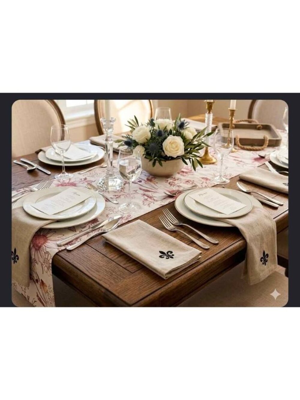 Sur La Table dinner napkins 4 total new without tags 100% cotton